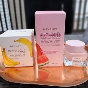 Glow Recipe Bundle Watermelon Dew Drops, Sleeping Mask & Banana Souffle ALL NEW